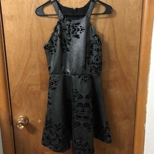Silver/Black Homecoming Dress